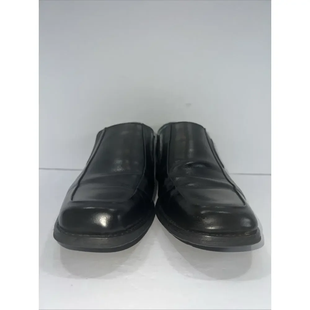 Bacco Bucci Studio Mens Size 11 Black Leather Loafers Square Toe Slip On 8684-14